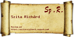 Szita Richárd névjegykártya